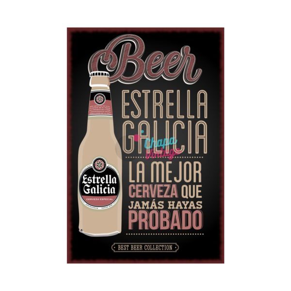 chapa cerveza estrella galicia